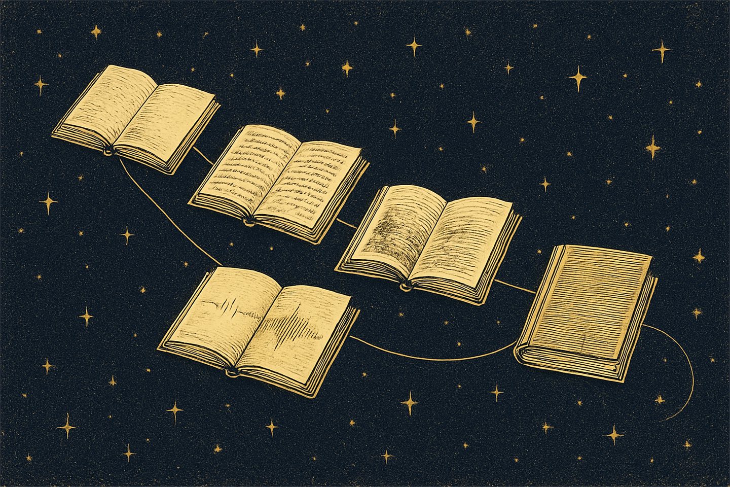Outline, draft, art, narration, finished book: an agent works through every stage instead of jumping to the end